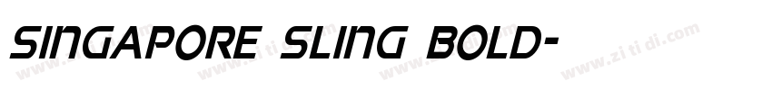 Singapore Sling Bold字体转换
